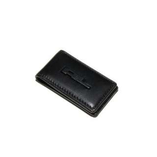  Polo Ralph Lauren Mens Black Leather Money Clip Magnet Clothing