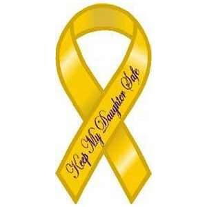  Keep My Daughter Safe   4 x 8 Yellow Ribbon Magnet 