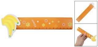 Students Banana Floral Design Wooden Ruler Gift Orange  