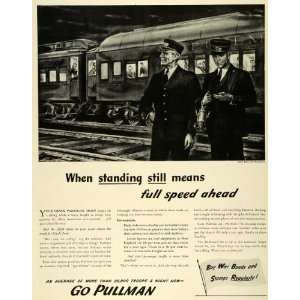 1943 Ad Pullman Crack Passenger Train WWII Military 
