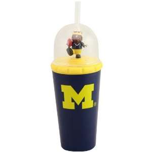  NCAA Michigan Wolverines Navy Blue Windup Mascot Cup 