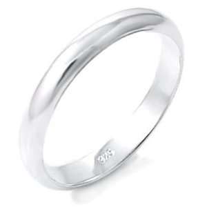  Solid All the Way 4 MM Silver Wedding Ring, Classic Wedding Band 
