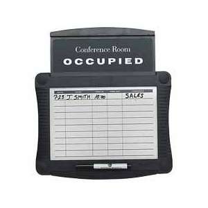  Conference Room Schedule Sign, 15 1/2x14 1/4, Black 