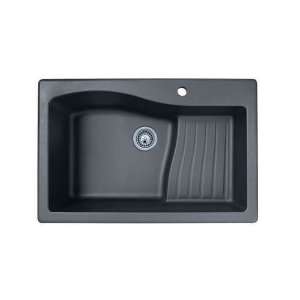    Ascend Double Basin Granite Kitchen Sink Bianca: Home Improvement