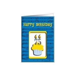  75th Birthday Cupcake, Happy Birthday Card Toys & Games