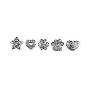  Sliders   Jeweled Shape for Slider Collars   Open Heart 