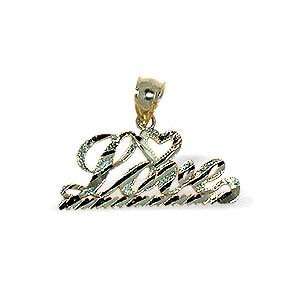    10 KT Gold Adorable Love Pendant Talking Charm 10K Jewelry