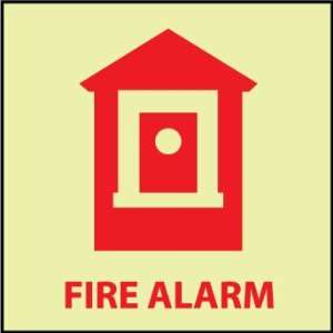 Fire, Fire Alarm, 7X7, Rigid Plasticglow  Industrial 