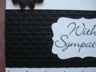 Handmade Sympathy Card Black White Stampin Up Martha  