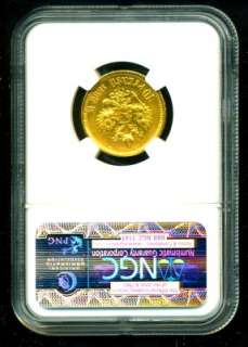 1899 AT RUSSIA GOLD COIN 10 ROUBLES * NGC CERTIFIED GENUINE & GRADED 