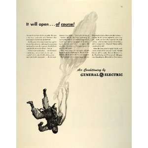  1942 Ad General Electric Air Conditioning WWII Paratrooper 