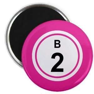  Creative Clam Bingo Ball B02 Two Pink 2.25 Inch Fridge 