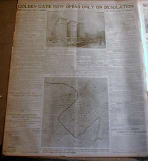 1906 SAN FRANCISCO EARTHQUAKE newspapers BIG HEADLINES & picts 