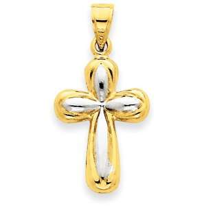  14k Rhodium Cross Pendant: West Coast Jewelry: Jewelry