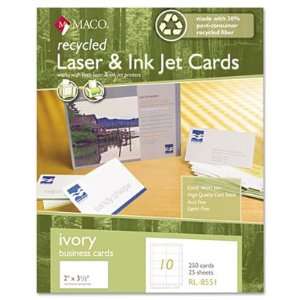  Maco Recycled Business Cards MACRL 8551: Office Products