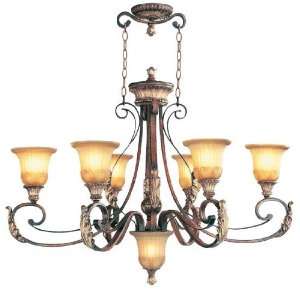  Livex 8566 63 Villa Verona Oval Chandelier Verona Bronze 