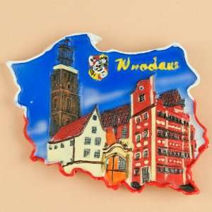  Poland Map Magnet   Wroclaw, Hansel & Gretel: Patio, Lawn 