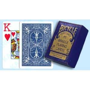  Bicycle Braille playing card   Blue: Toys & Games