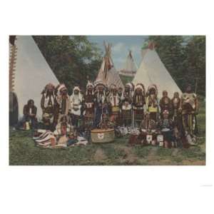 Northwest Indians at a Pow Wow before War Dance   Northwest USA 