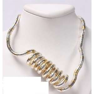  Gold & Silver Necklace 5mm*90cm: Bendable Jewelry: Jewelry