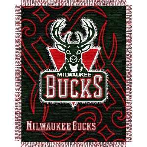   Milwaukee Bucks 48 x 60 Triple Woven Jacquard Throw: Home & Kitchen