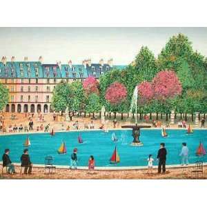  Paris, Les Jardins du Palais Royal by Ledan Fanch, 32x24 