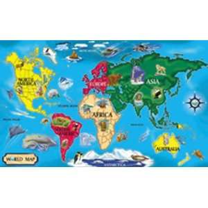    6 Pack MELISSA & DOUG FLOOR PUZZLE WORLD MAP: Everything Else