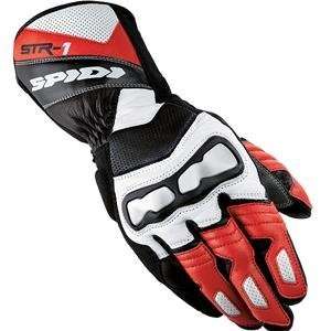  SPIDI STR 1 GLOVES (SMALL) (BLACK/RED) Automotive