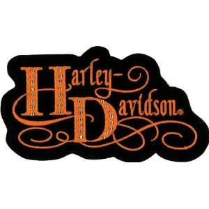 HARLEY DAVIDSON WOMENS LADIES ORANGE Harlequin Patch BADGE EMBLEM 