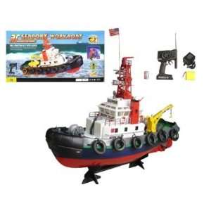  20 R/C SEAPORT WORK BOAT WITH LIGHTS & SPURT WATER BSP 