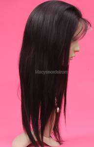 Full Lace Cap 100% Indian Remy Human Hair Wig 22 Yaki  