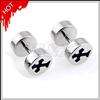 Surgical Steel Earring Middle finger FAKE PLUG NEW 046  