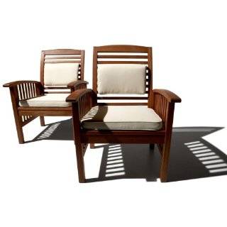 Strathwood Gibranta All Weather Hardwood Arm Chair, Set of 2