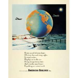  1944 Ad American Airlines World AA Flight Airplane 