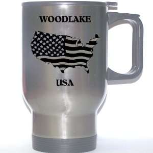  US Flag   Woodlake, California (CA) Stainless Steel Mug 