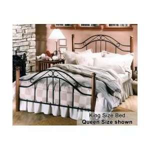  King Size Bed   Winsloh Eastern King Size Metal Bed with Wood 