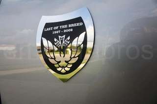 GM LICENSED, LAST OF THE BREED LOTB EMBLEM BADGE, MIRROR STAINLESS 