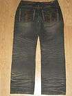 Brooklyn Xpress Embroidered Cross Jeans Sz 37 Ins34