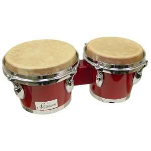   Music Tunable Red Wood Bongo Set New 4613RD Musical Instruments