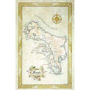  Bonaire Decorative Modern Day Antique Wall Map