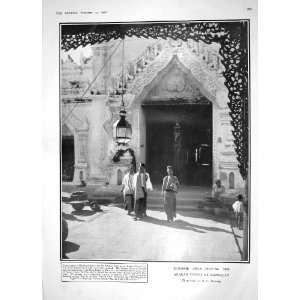 1908 BURMESE GIRLS ARAKAN TEMPLE MANDALAY LOAFER BOYS  