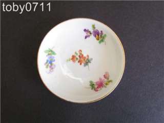 Meissen crossed swords marks to base of both cup and saucer. No 