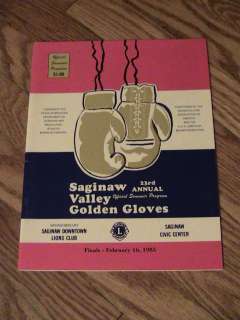 23th SAGINAW VALLEY GOLDEN GLOVES boxing program FEB 16 1985 civic 