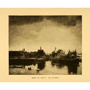   Port City River Holland Sky   Original Halftone Print