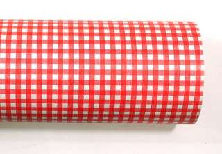 Red Checks Checkers BULK Roll Wrapping Paper 82ft 25M  