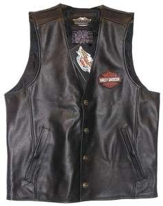 Harley Davidson® Mens Stock Leather Vest 98150 06VM  
