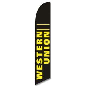  Custom 12ft x 2.5ft Western Union Feather Banner Flag Set 