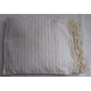   Baby Feather Pillow with Tatted Edge Pillow Case 