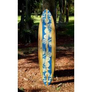   Vintage Distress Solid Wood Surfboard Wall Art Tropical Beach Decor