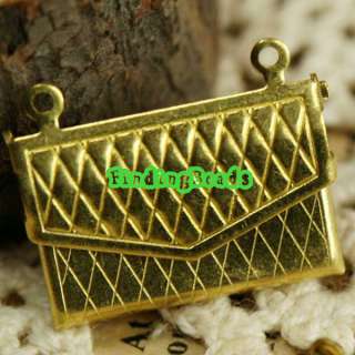 10 Pcs raw Brass Envelop Pendants Photo Locket MB474  